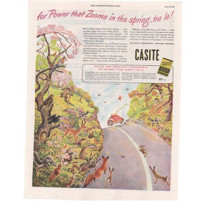 Vintage Original Casite  Magazine Advertisement 1946 Automobilia Petroliana